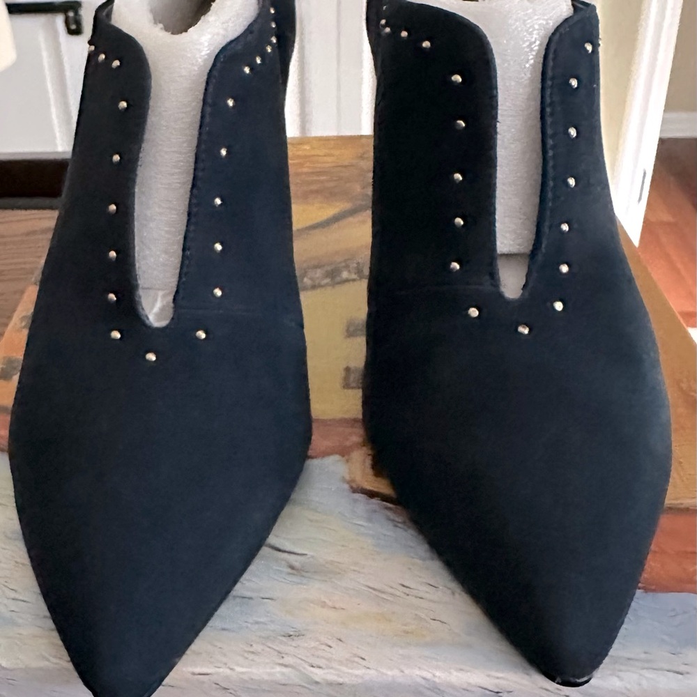 Elegant Blue Studded Women's Booties (Size 10)